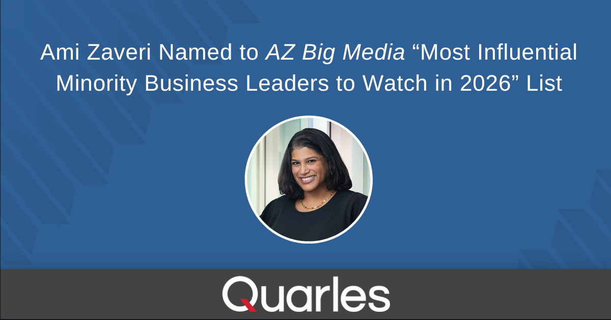Ami Zaveri Named to AZ Big Media “Most Influential Minority