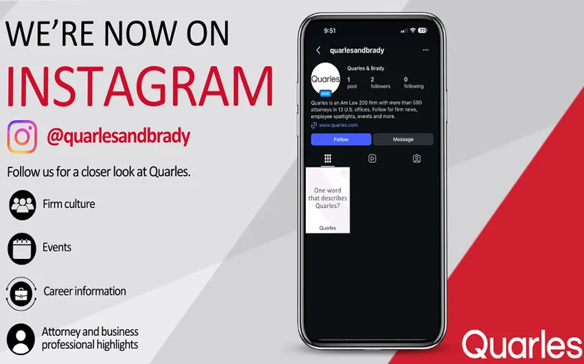 Quarles Launches New Instagram Account
